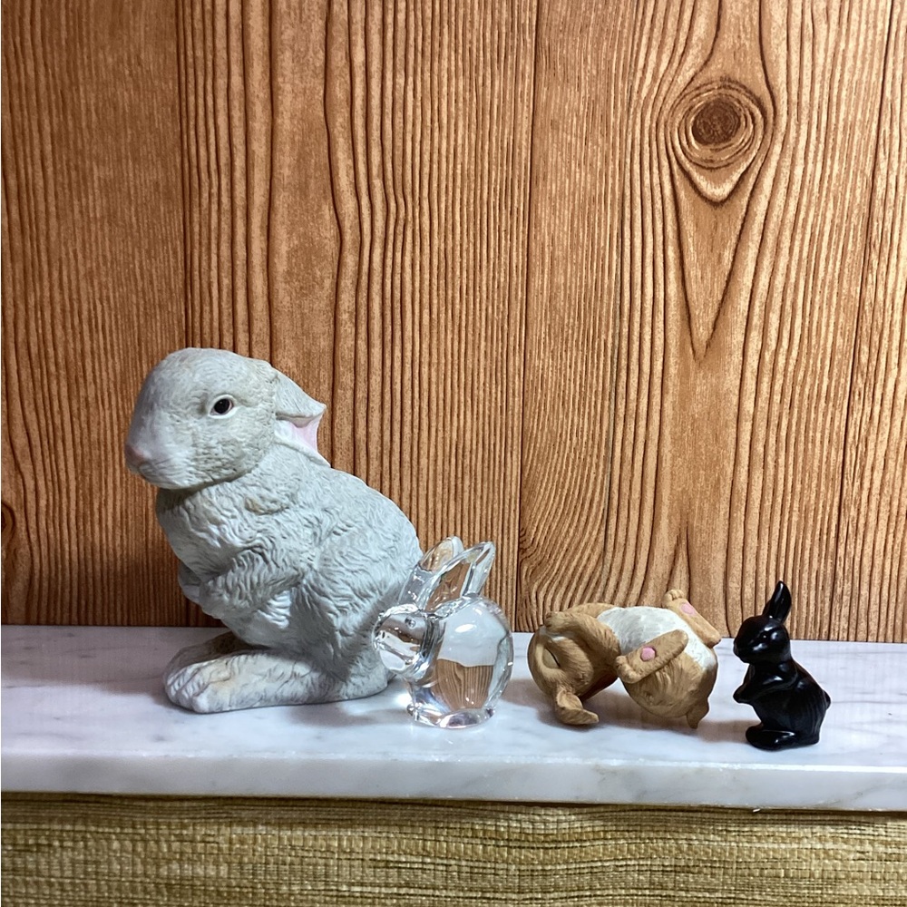 Set of Decorative Rabbit Figurines set of 4